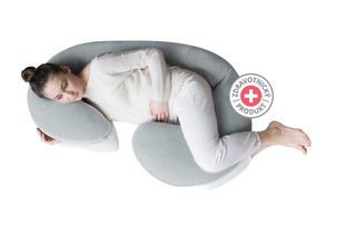 Těhotenský polštář Motherhood Premium - šedý